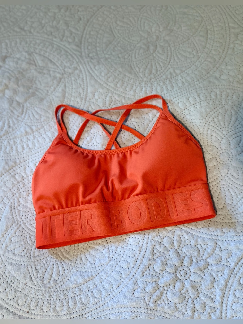 BETTER BODIES Red Crisscross Sports Bra